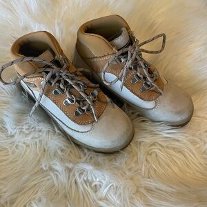 Timberland Kids Tan and Cream Boots